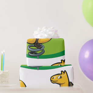 Playground Horse Spring Rider Wrapping Paper