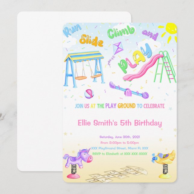 Playground Invitation (Front/Back)
