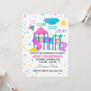 Playground Pink Invitation