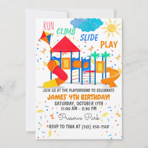 Playground Red Invitation