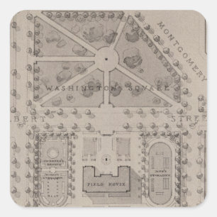 Playground, Washington Square, San Francisco Square Sticker