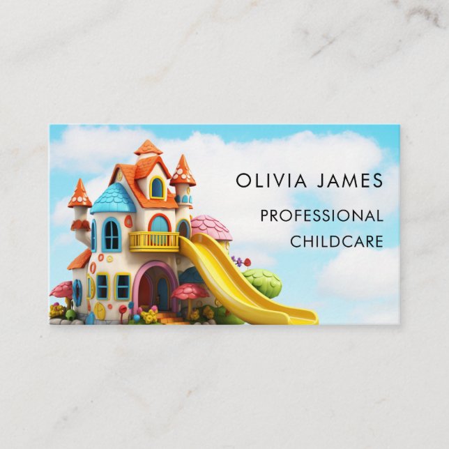 Playhouse Babysitter Nanny Childcare Daycare Business Card (Front)
