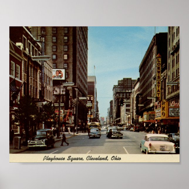 Playhouse Square, Cleveland, Ohio Vintage Poster (Front)