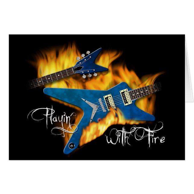 Playin with Fire Guitar (Front Horizontal)