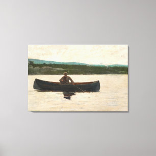 Playing a Fish (1875) by Winslow Homer Canvas Print