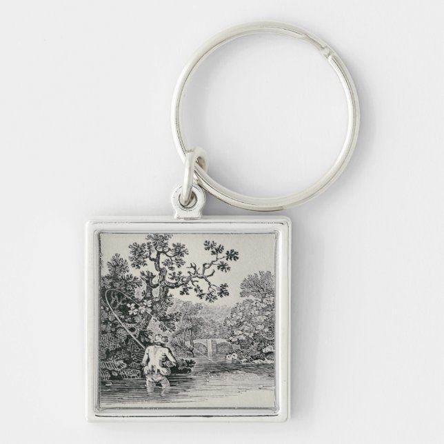 Playing a Salmon Key Ring (Front)