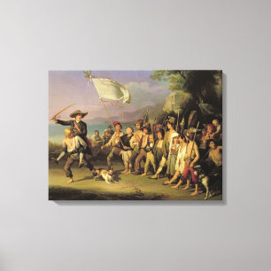 Playing at Soldiers, Roman Revolution 1848 Canvas Print