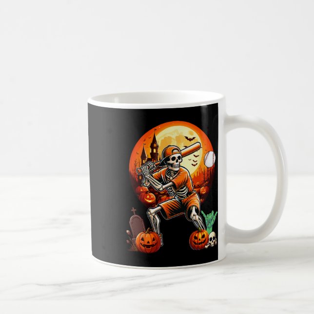 Playing Baseball Halloween Player Trainer Fan Love Coffee Mug (Right)