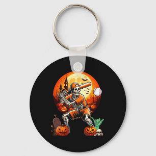 Playing Baseball Halloween Player Trainer Fan Love Key Ring