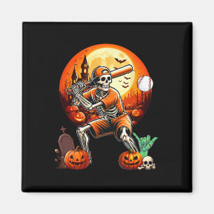 Playing Baseball Halloween Player Trainer Fan Love Magnet