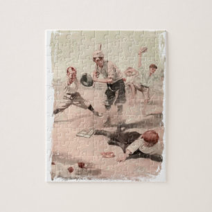 Playing Baseball Jigsaw Puzzle
