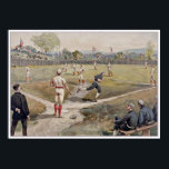 Playing Baseball Louis Prang Antique Print 1887<br><div class="desc">Credit: Library of Congress. By Louis Prang,  one of America’s most noteable COLOR ARTISTS and PRINTERS of the Nineteenth Century. Digitally refurbished to bring out the original colours,  even better and fix as many imperfections as possible. Please customise the poster size,  texture,  border and/or frame to suit your taste.</div>