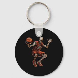 Playing Basketball Cool Funny Halloween  Key Ring