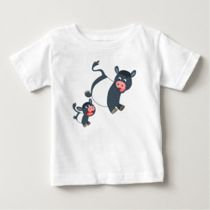 Playing Belted Galloway Cow & Calf Baby T-Shirt