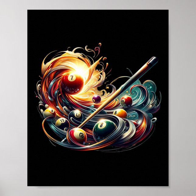 Playing Billiards Means Mastering The Cue At The B Poster (Front)