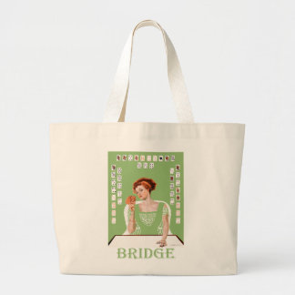 Playing Bridge Large Tote Bag