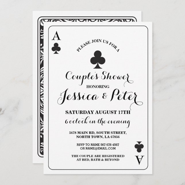 Playing Card Ace or King Queen Las Vegas Clubs (Front/Back)