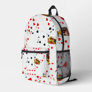 Playing Card Collection Printed Backpack