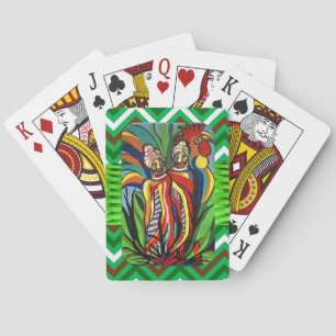 Playing Card Deck African Women Parrot