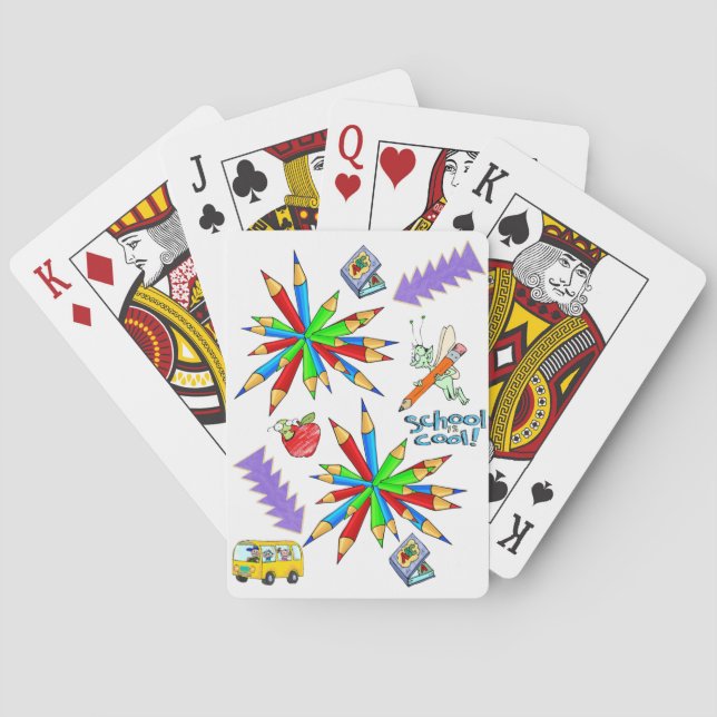 Playing Card Deck Back to School is Cool (Back)