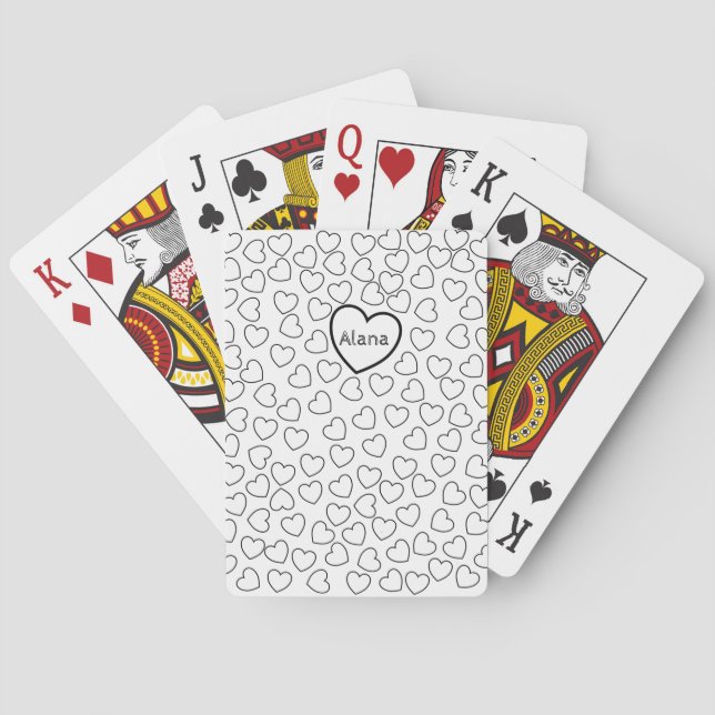 Playing Card Deck Colouring Hearts (Back)
