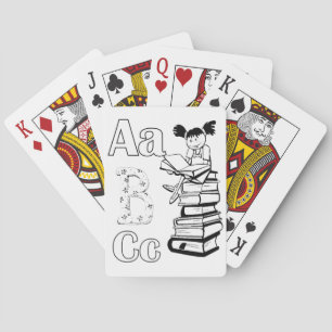 Playing Card Deck Colouring Reading School