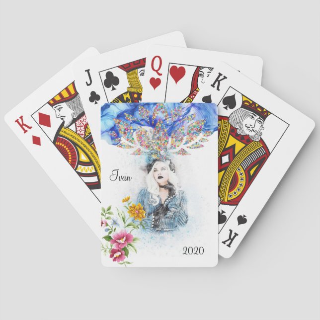 Playing Card Deck Floral Victorian (Back)