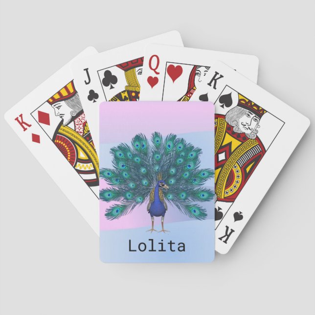 Playing Card Deck Peacock (Back)