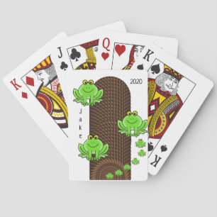 Playing Card Deck Rope Green Frogs