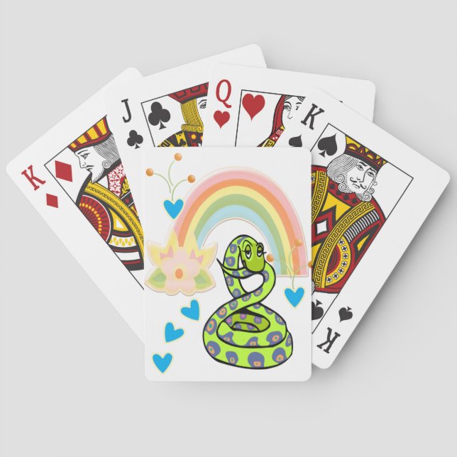 Playing Card Deck Snake Rainbow (Back)