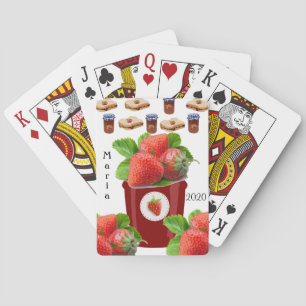 Playing Card Deck Strawberries Peanut Butter
