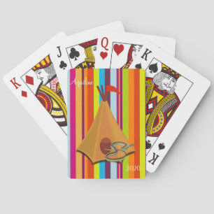 Playing Card Deck Stripe Tent Snake