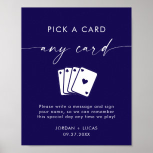 Playing Card Guestbook Navy Wedding Guestbook Sign
