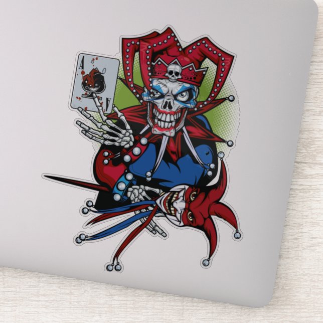Playing card, Joker sticker (Detail)
