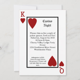 Playing Card King/Queen Personalised Invitations