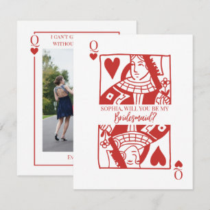 Playing Card Las Vegas Bridesmaid Proposal Card 