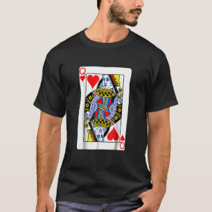Playing Card Queen Of Hearts Valentine's Day Costu T-Shirt