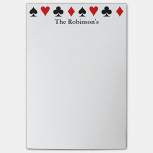 Playing Card Score Pad   Personalised Post-it Notes