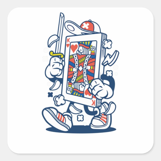 Playing Card Square Sticker (Front)