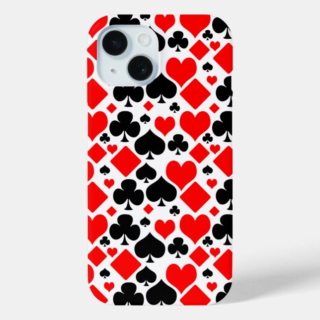 Playing Card Suit Pattern Case-Mate iPhone Case (Back)