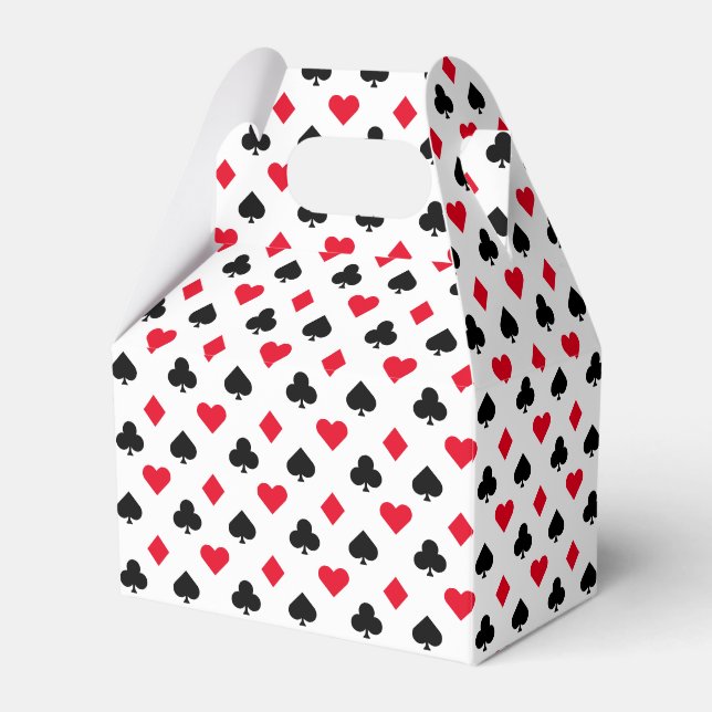 Playing Card Suit Pattern Favour Box (Front Side)