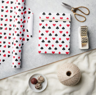 Playing Card Suit Pattern Wrapping Paper