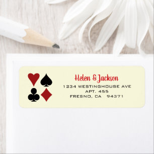 Playing Card Suits Black Cream Las Vegas Wedding