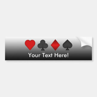 Playing Card Suits: Bumper Sticker