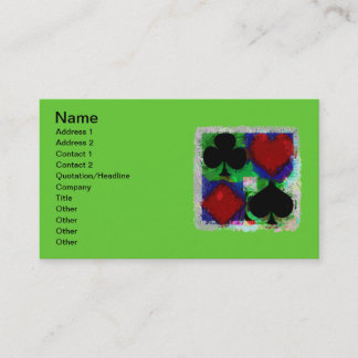 PLAYING CARD SUITS DESIGN Business Cards