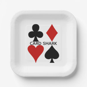 Playing Card Suits Design Paper Plates