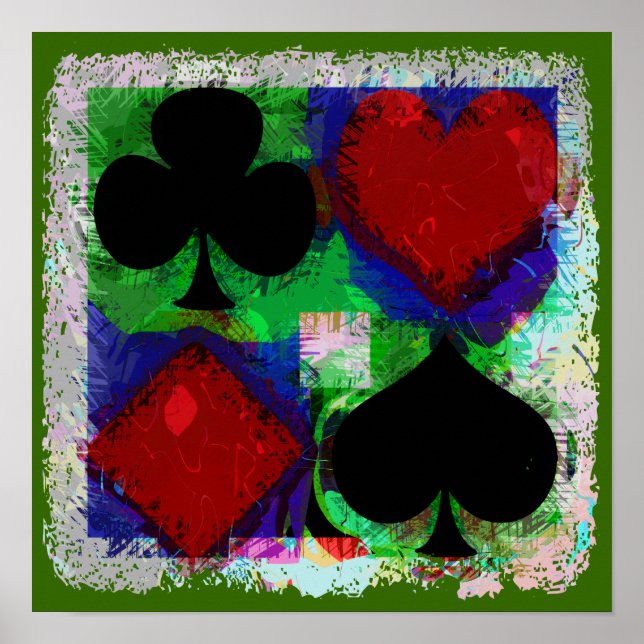 PLAYING CARD SUITS DESIGN Poster (Front)