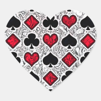 PLAYING CARD SUITS HEART STICKER