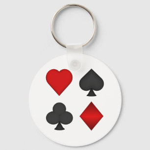 Playing Card Suits: Key Ring