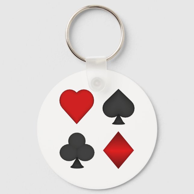 Playing Card Suits: Key Ring (Front)